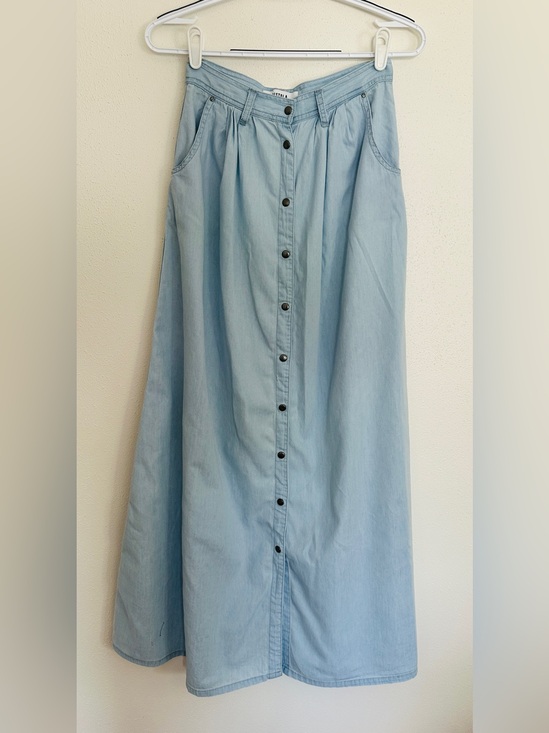 pistola Dresses & Skirts - pistola Light Blue Button-Front Maxi Skirt
